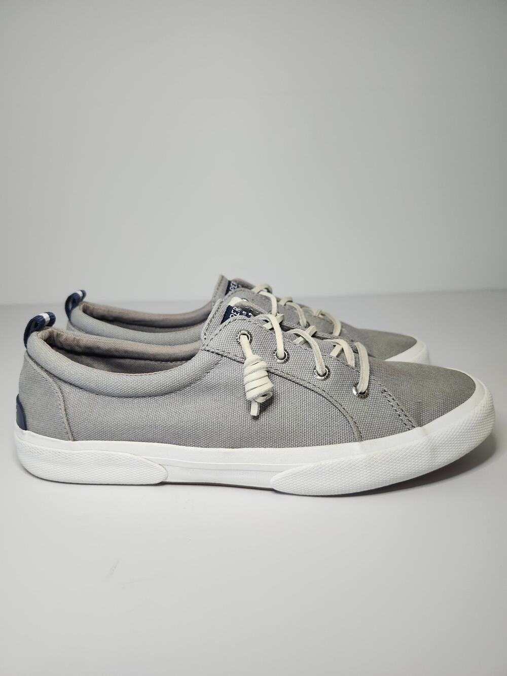 Sperry Crest Vibe Women's Grey Sz 8.5 Slip-On Sneaker Casual Barrel Tie